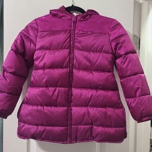 Purple Crazy 8 kids coat jacket zip up hooded size M 7-8